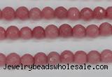 CCN1831 15 inches 6mm faceted round candy jade beads wholesale