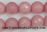 CCN1835 15 inches 14mm faceted round candy jade beads wholesale