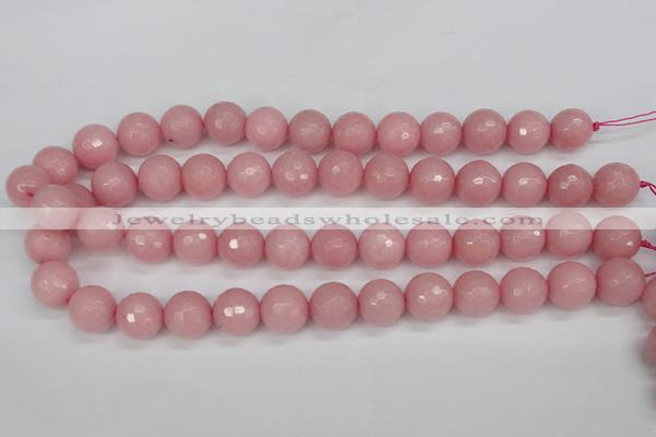 CCN1835 15 inches 14mm faceted round candy jade beads wholesale