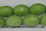 CCN184 15.5 inches 13*18mm faceted rice candy jade beads