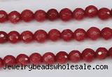 CCN1841 15 inches 6mm faceted round candy jade beads wholesale