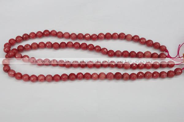 CCN1842 15 inches 8mm faceted round candy jade beads wholesale