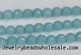 CCN1861 15 inches 6mm faceted round candy jade beads wholesale