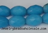 CCN187 15.5 inches 13*18mm faceted rice candy jade beads