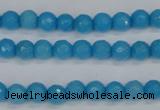 CCN1871 15 inches 6mm faceted round candy jade beads wholesale