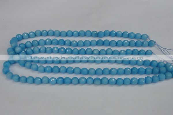 CCN1872 15 inches 8mm faceted round candy jade beads wholesale