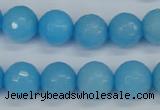 CCN1874 15 inches 12mm faceted round candy jade beads wholesale