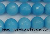 CCN1875 15 inches 14mm faceted round candy jade beads wholesale