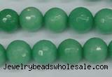 CCN1884 15 inches 12mm faceted round candy jade beads wholesale