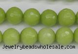 CCN1904 15 inches 12mm faceted round candy jade beads wholesale