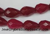 CCN191 15.5 inches 10*14mm faceted teardrop candy jade beads