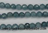 CCN1911 15 inches 6mm faceted round candy jade beads wholesale