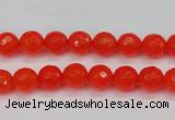 CCN1951 15 inches 6mm faceted round candy jade beads wholesale