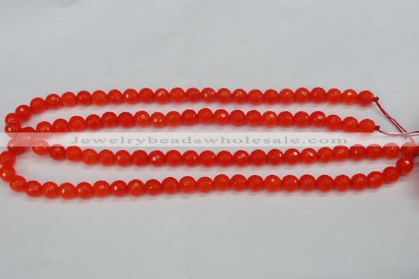 CCN1952 15 inches 8mm faceted round candy jade beads wholesale