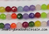 CCN1982 15 inches 8mm faceted round candy jade beads wholesale