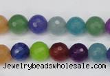 CCN1983 15 inches 10mm faceted round candy jade beads wholesale