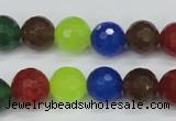 CCN1984 15 inches 12mm faceted round candy jade beads wholesale