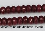 CCN1991 15 inches 6*10mm faceted rondelle candy jade beads wholesale