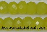 CCN2008 15 inches 12*16mm faceted rondelle candy jade beads wholesale