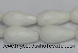 CCN201 15.5 inches 12*22mm faceted teardrop candy jade beads