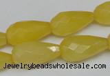 CCN202 15.5 inches 12*22mm faceted teardrop candy jade beads