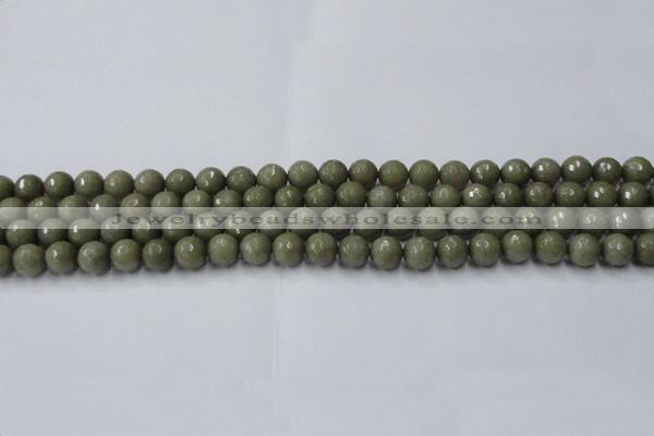 CCN2023 15 inches 6mm faceted round candy jade beads wholesale