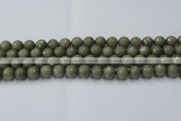 CCN2027 15 inches 14mm faceted round candy jade beads wholesale