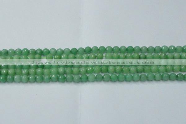 CCN2029 15 inches 4mm faceted round candy jade beads wholesale