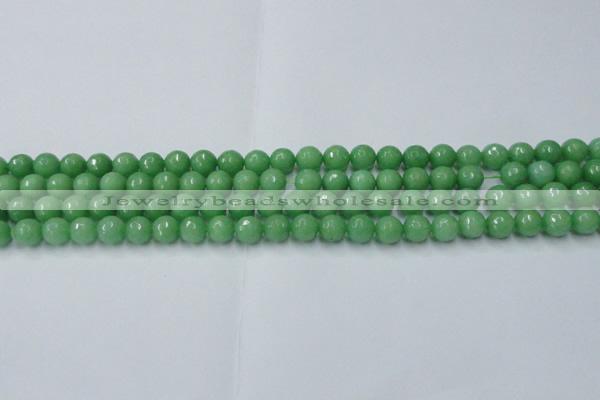 CCN2030 15 inches 6mm faceted round candy jade beads wholesale