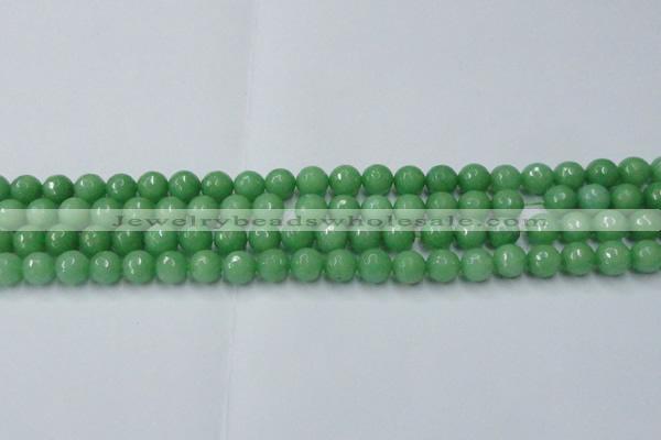 CCN2031 15 inches 8mm faceted round candy jade beads wholesale