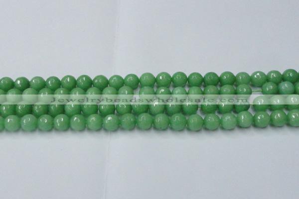 CCN2032 15 inches 10mm faceted round candy jade beads wholesale