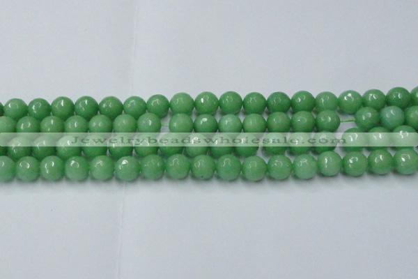 CCN2033 15 inches 12mm faceted round candy jade beads wholesale