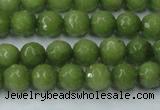 CCN2037 15 inches 6mm faceted round candy jade beads wholesale