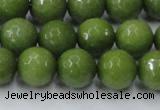 CCN2040 15 inches 12mm faceted round candy jade beads wholesale