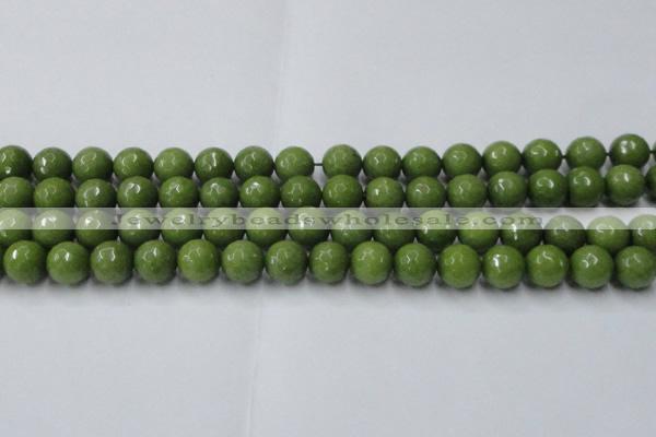 CCN2040 15 inches 12mm faceted round candy jade beads wholesale