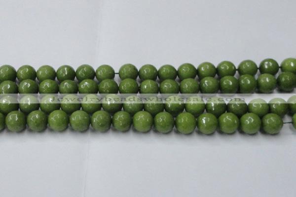 CCN2041 15 inches 14mm faceted round candy jade beads wholesale