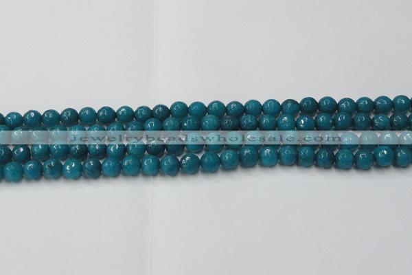 CCN2044 15 inches 6mm faceted round candy jade beads wholesale