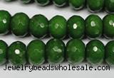 CCN2109 15.5 inches 8*12mm faceted rondelle candy jade beads