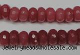 CCN2127 15.5 inches 6*10mm faceted rondelle candy jade beads