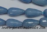 CCN2144 15.5 inches 10*20mm faceted teardrop candy jade beads