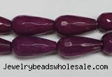 CCN2148 15.5 inches 10*20mm faceted teardrop candy jade beads