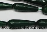 CCN2163 15.5 inches 10*30mm faceted teardrop candy jade beads