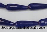 CCN2172 15.5 inches 8*25mm faceted teardrop candy jade beads