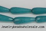 CCN2173 15.5 inches 8*25mm faceted teardrop candy jade beads