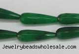 CCN2174 15.5 inches 8*25mm faceted teardrop candy jade beads