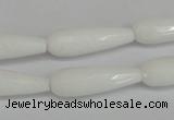 CCN2176 15.5 inches 8*25mm faceted teardrop candy jade beads