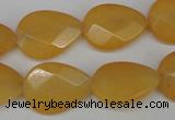 CCN2192 15.5 inches 15*20mm faceted flat teardrop candy jade beads