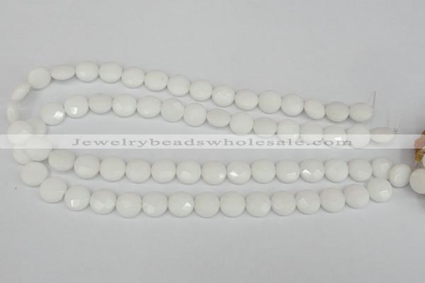 CCN2230 15.5 inches 12mm faceted coin candy jade beads wholesale