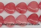 CCN2240 15.5 inches 15*15mm heart candy jade beads wholesale