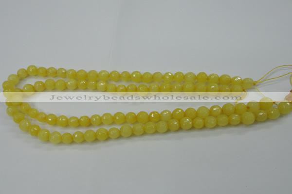 CCN2255 15.5 inches 8mm faceted round candy jade beads wholesale